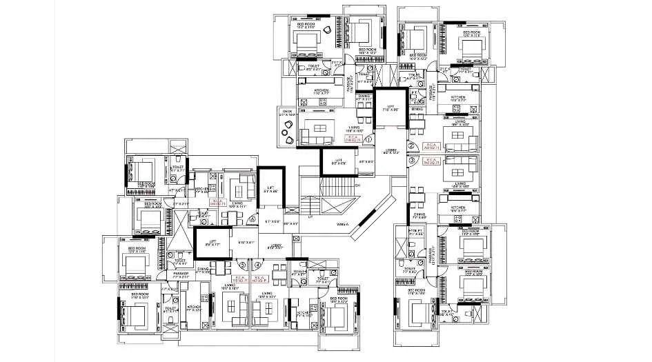 Veena Sky Vista Borivali East Sukarwadi Floor Plan